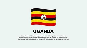 Uganda Flagge abstrakt Hintergrund Design Vorlage. Uganda Unabhängigkeit Tag Banner Sozial Medien Vektor Illustration. Uganda Hintergrund