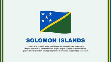 Solomon Inseln Flagge abstrakt Hintergrund Design Vorlage. Solomon Inseln Unabhängigkeit Tag Banner Sozial Medien Vektor Illustration. Solomon Inseln Karikatur