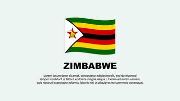 Zimbabwe Flagge abstrakt Hintergrund Design Vorlage. Zimbabwe Unabhängigkeit Tag Banner Sozial Medien Vektor Illustration. Zimbabwe Hintergrund