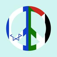 Israel och palestina flaggor i fred symbol design. sluta krig begrepp, fred begrepp. vektor illustration