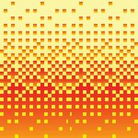 Vektor Gradient Bitmap Pixel bewirken Quadrate rot Flammen mögen isoliert auf Gradient Gelb Hintergrund. heiß Hitze Grad thematisch Vektor Hintergrund.