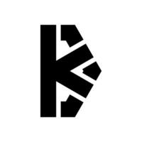 brev k ikon logotyp design vektor