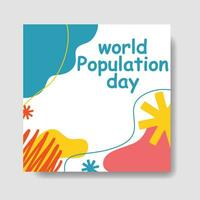 världens befolkningsdag vektor