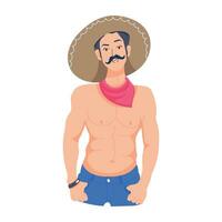 modisch Mexikaner Cowboy vektor
