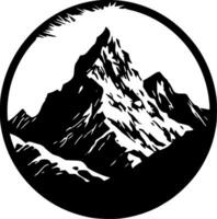 Berge - - minimalistisch und eben Logo - - Vektor Illustration