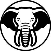 elefant - minimalistisk och platt logotyp - vektor illustration