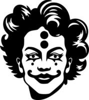 Clown - - minimalistisch und eben Logo - - Vektor Illustration