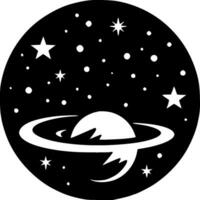 Galaxis - - minimalistisch und eben Logo - - Vektor Illustration