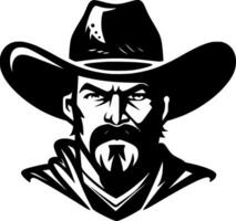 Cowboy - - minimalistisch und eben Logo - - Vektor Illustration