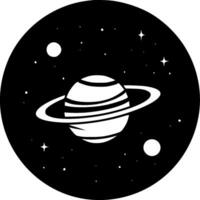 Galaxis - - schwarz und Weiß isoliert Symbol - - Vektor Illustration