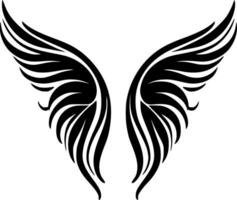 ängel vingar - minimalistisk och platt logotyp - vektor illustration