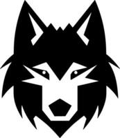 Wolf - - schwarz und Weiß isoliert Symbol - - Vektor Illustration