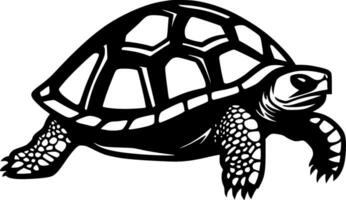 Schildkröte - - schwarz und Weiß isoliert Symbol - - Vektor Illustration