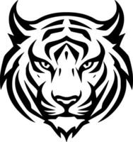 Tiger - - schwarz und Weiß isoliert Symbol - - Vektor Illustration