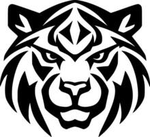 Tiger - - schwarz und Weiß isoliert Symbol - - Vektor Illustration