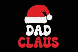 Papa claus komisch Weihnachten T-Shirt Design vektor