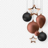 3D-Weihnachtskugeln für Feiertagsdesign des neuen Jahres vektor