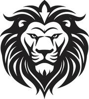 wild Schönheit schwarz Löwe Logo Symbol jagen im Stil Löwe Symbol Emblem vektor