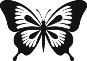 Schmetterling Silhouette im noir ein Arbeit von Kunst kompliziert Anmut schwarz Schmetterling Emblem vektor
