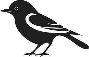 samtida fågel ikon silhouetted avian logotyp vektor