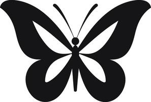 elegant Flug im schwarz Schmetterling Symbol Schmetterling Charme ein Arbeit von Kunst im noir vektor