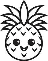 zeitgenössisch Ananas Silhouette noir Ananas Logo vektor