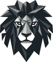 kunglig linjal svart lejon emblem logotyp design vildkatt förträfflighet lejon ikon förträfflighet vektor