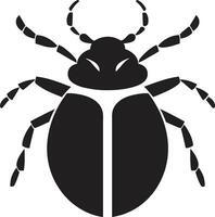 krönt insekt symbol skalbagge ledare ikon vektor