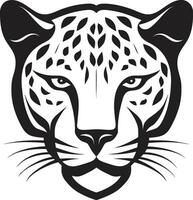kattdjur förträfflighet svart leopard vektor ikon kunglig ryta svart leopard emblem i vektor