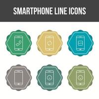 Smartphone- und mobile Apps-Vektor-Icon-Set vektor