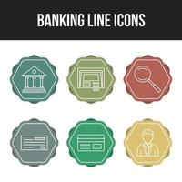 6 Banking-Icons in einem Set für den persönlichen und kommerziellen Gebrauch vektor