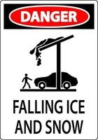Eis und Schnee Achtung Zeichen Vorsicht - - fallen Eis und Schnee Zeichen vektor