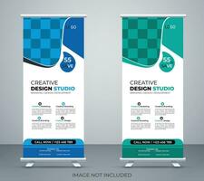 Geschäft aufrollen. Standee-Design. Banner-Vorlage. vektor