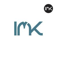 Brief imk Monogramm Logo Design vektor