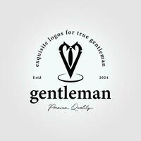 einfach Logo von Geschäftsmann Logo, Vektor Design von Gentleman Symbol, Illustration von passen von Kerl