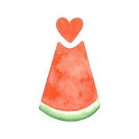 vattenfärg vattenmelon ClipArt, sommar mogen frukt, vattenmelon fest vektor