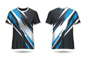 t-shirt sport design. racingtröja. enhetlig vy framifrån och bakifrån. vektor