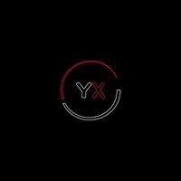 yx kreativ modern Briefe Logo Design Vorlage vektor