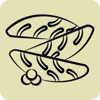 Symbol Kazunoko. verbunden zu Sushi Symbol. Hand gezeichnet Stil. einfach Design editierbar. einfach Illustration vektor