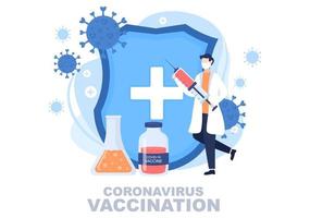 coronavirus vaccinationsvektor vektor