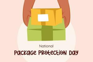 National Paket Schutz Tag. schützen Ihre Paket während Transit vektor