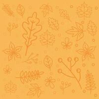 höst säsong- mönster bakgrund med löv vektor illustration