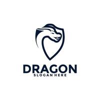 Drachen Logo Vektor, kreativ Drachen Schild Logo Vektor Vorlage