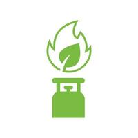 Biogas Lager Symbol. umweltfreundlich, Umwelt, und Alternative Energie Symbol vektor