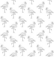 Vektor nahtlos Muster von Hand gezeichnet Flamingo