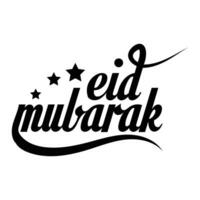 eid mubarak typografi vektor design