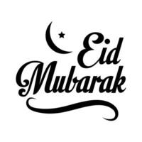 eid mubarak typografi vektor design