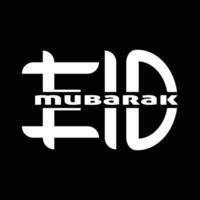 eid mubarak typografi vektor design