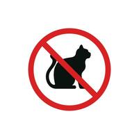 Nein Katze erlaubt Symbol Zeichen Symbol isoliert auf Weiß Hintergrund vektor