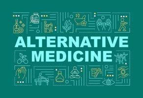 Banner für alternative Medizin-Wortkonzepte vektor